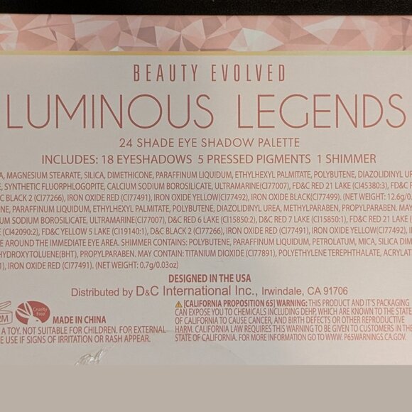 Beauty Evolved, Luminous Legends Eyeshadow Palette β 24 Shades β NEW - Picture 4 of 7